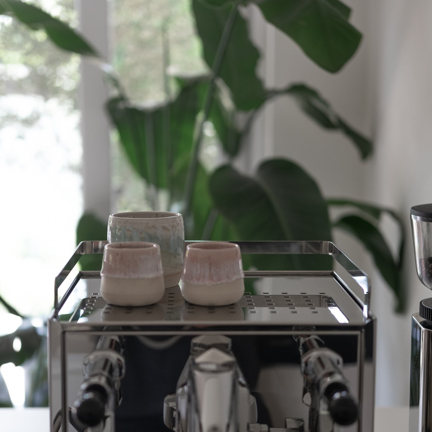 Espressobecher Rosa-Weiß – Kleine Keramiktasse mit Farbverlauf