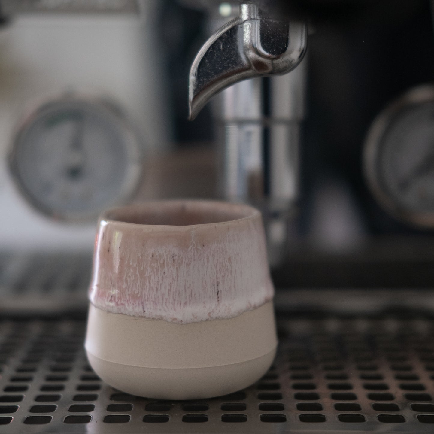 Espressobecher Rosa-Weiß – Kleine Keramiktasse mit Farbverlauf